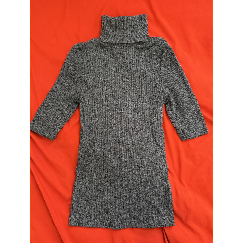 ASOS 3/4 Sleeve Knit Turtleneck in Grey (SMALL)